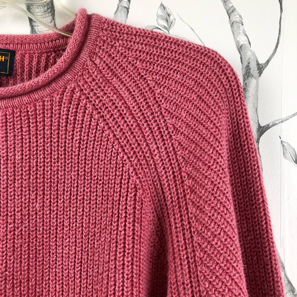 Vintage 90s WOOLRICH pink ribbed crewneck sweater - Picture 6 of 10